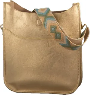 Pinafore Vegan Leather Crossbody Fashion Shoulder Bag with Adjustable Strap