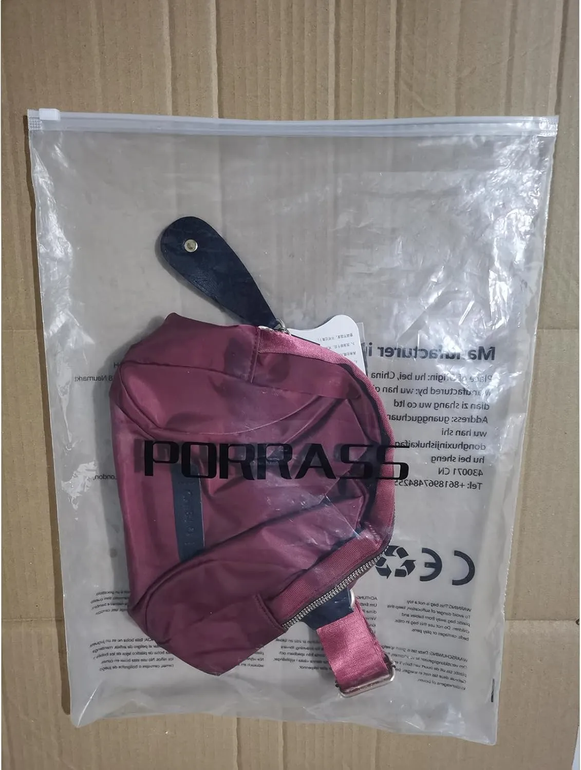 PORRASSO Women Crossbody Bag Casual Shoulder Bag Lightweight Waist Pack