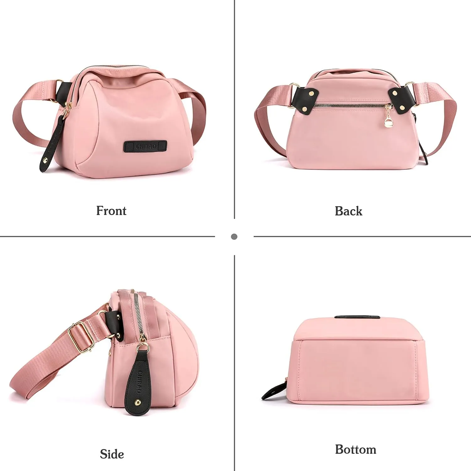 PORRASSO Women Crossbody Bag Casual Shoulder Bag Lightweight Waist Pack