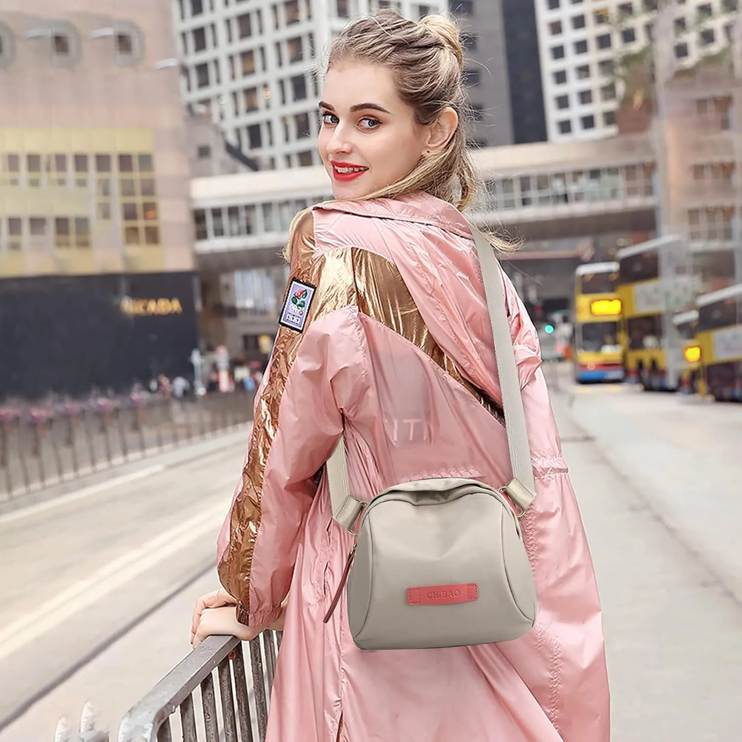 PORRASSO Women Crossbody Bag Casual Shoulder Bag Lightweight Waist Pack