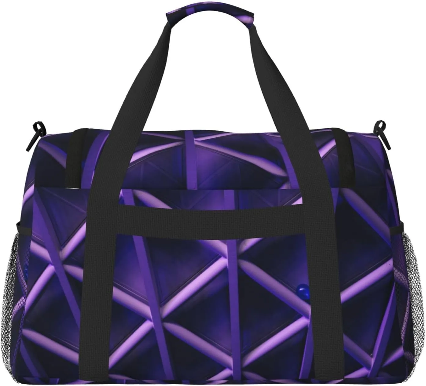 Purple Light Travel Duffel Bag Large Foldable Waterproof Overnight Bag For Beach Swim Bags Pool Sports Gym