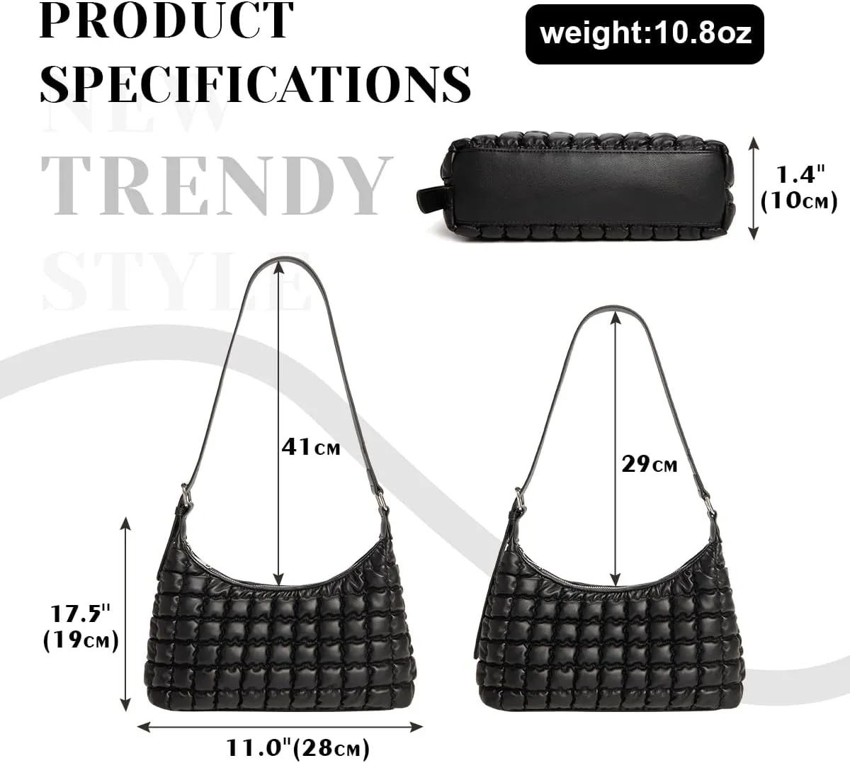 Quilted Crossbody Bags for Women Leather Vegan Pleated Plaid Purse Shoulder Bags Lightweight Puffer Bag Satchel Handbag