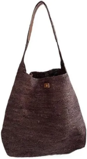 Raffia Straw Woven Handbag Shoulder Crossbody Bucket Bag Hobo Totes Versatile Large Capacity Beach Vacation Bohemian Chic