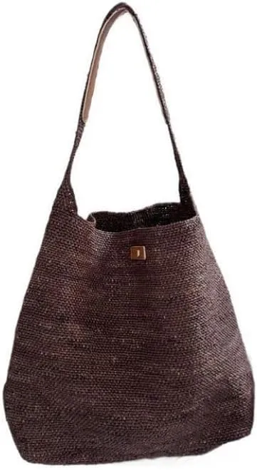Raffia Straw Woven Handbag Shoulder Crossbody Bucket Bag Hobo Totes Versatile Large Capacity Beach Vacation Bohemian Chic