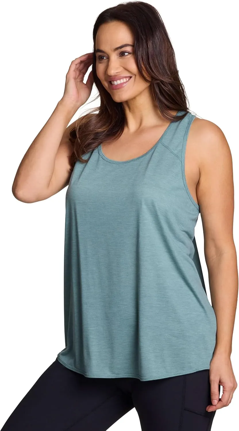 RBX Active Women's Plus Size Sleeveless Relaxed Fashion Workout Yoga Tank Top