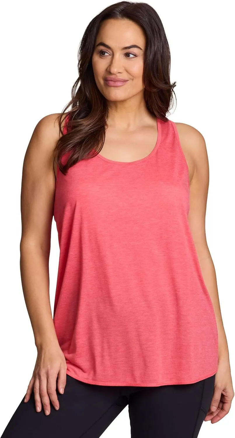 RBX Active Women's Plus Size Sleeveless Relaxed Fashion Workout Yoga Tank Top