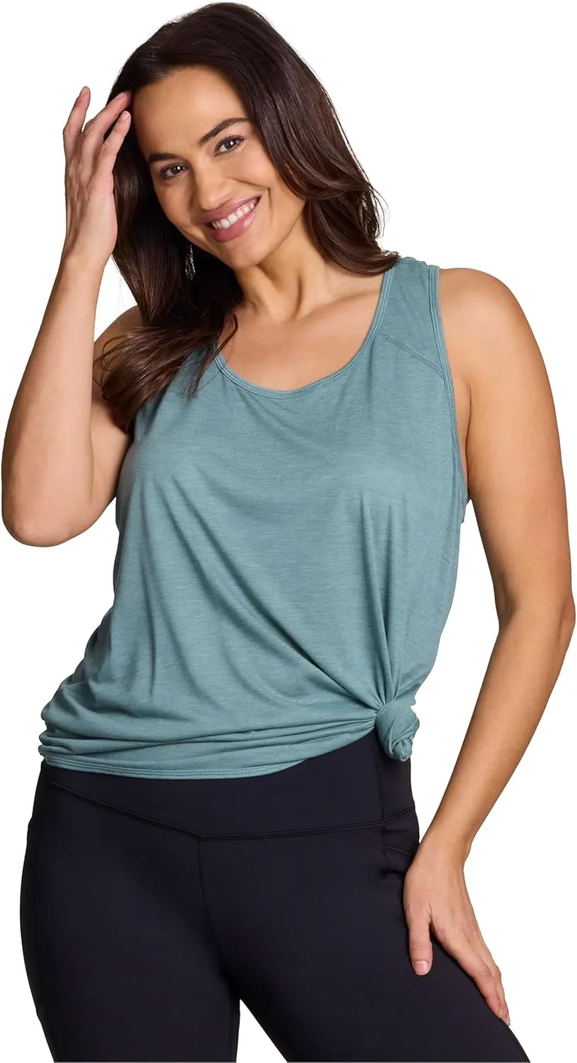 RBX Active Women's Plus Size Sleeveless Relaxed Fashion Workout Yoga Tank Top