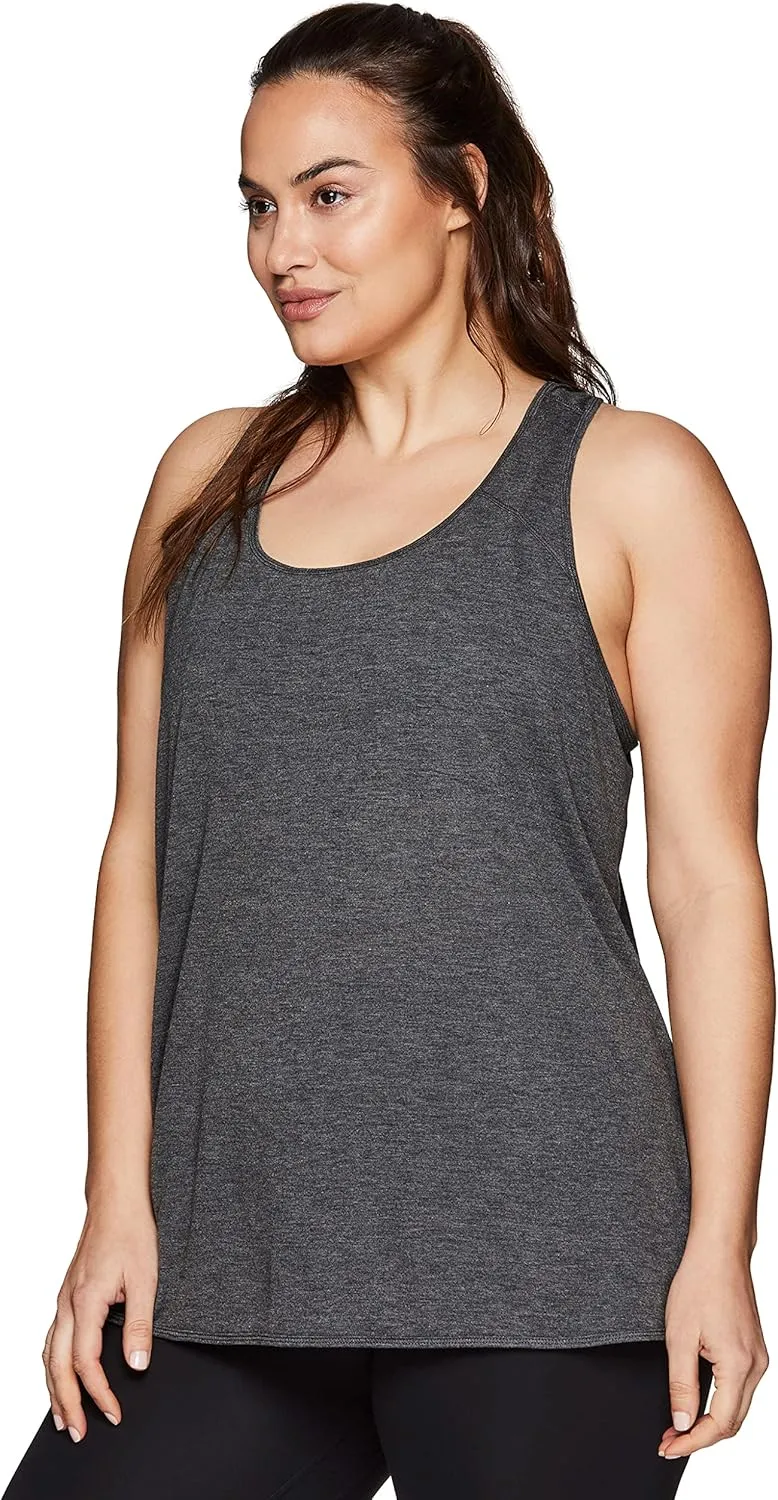 RBX Active Women's Plus Size Sleeveless Relaxed Fashion Workout Yoga Tank Top
