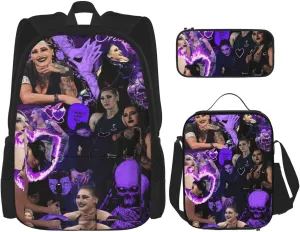 Rhea Wrestler Ripley Backpack 3 Pieces Set With Lunch Bag And Pencil Case Combination for Work/Sport/Picnic Comfortable Laptop Backpack Travel Daypack Stationery Bag