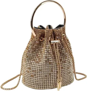 Rhinestone Purse Diamond Bucket Bag For Women Rhinestones Bling Shoulder Bags FashionTote Handbag Purse Crossbody Bag