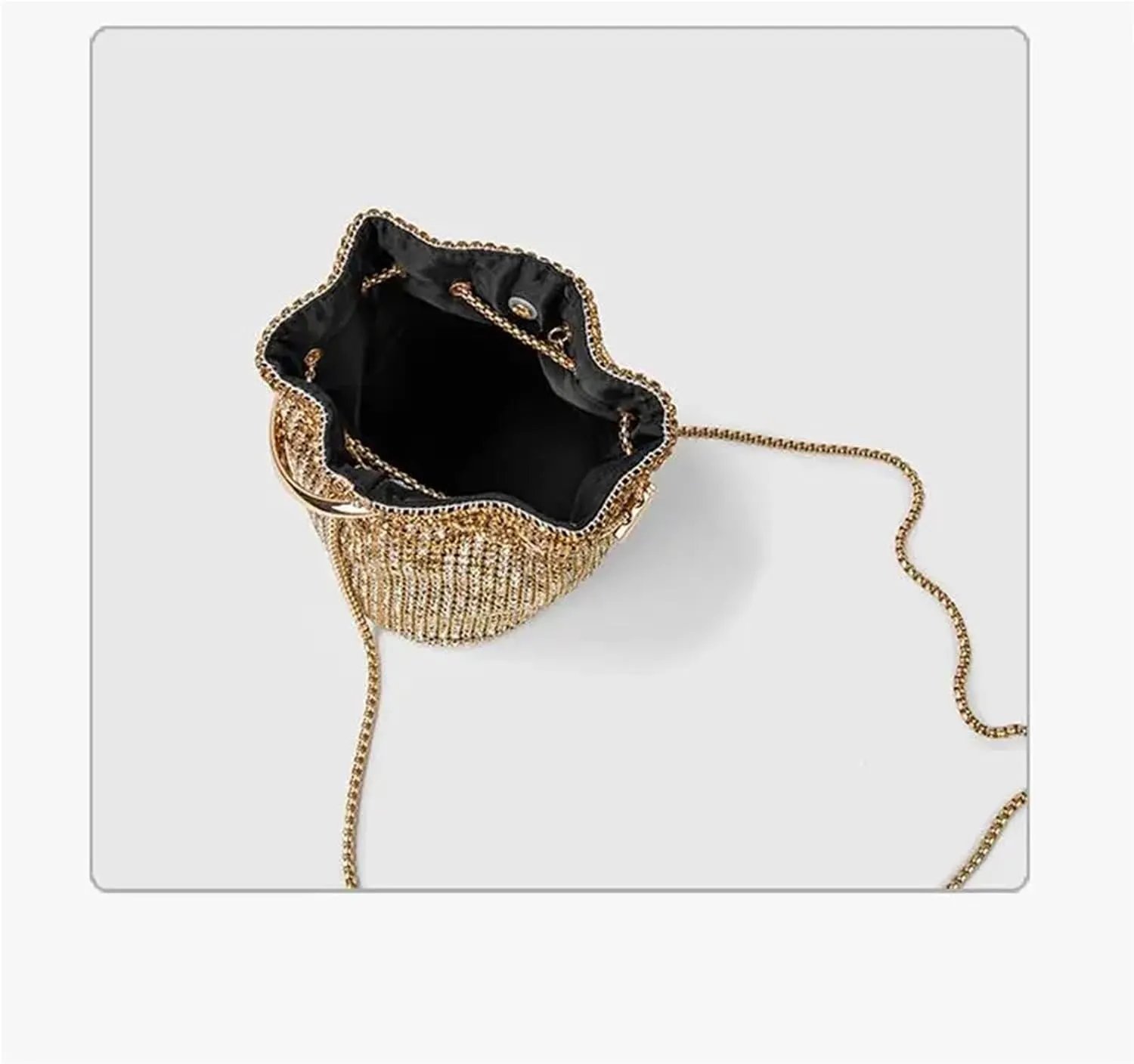 Rhinestone Purse Diamond Bucket Bag For Women Rhinestones Bling Shoulder Bags FashionTote Handbag Purse Crossbody Bag