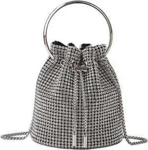 Rhinestone Purse Diamond Bucket Bag For Women Rhinestones Bling Shoulder Bags FashionTote Handbag Purse Crossbody Bag