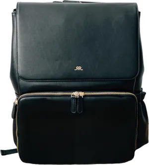Ruby Camera Backpack  Sleek, Durable Vegan Leather Bag with Gear Dividers, Laptop Compartment, and Side Access for Cameras & Gear, Black
