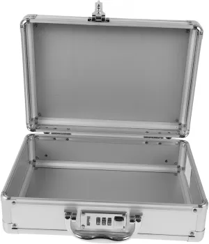 SAFIGLE Sleek Aluminum Medicine Box Metal Case Briefcase for Men Tool Storage Hard Shell Portable Workstation