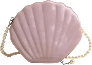 Shell purse Clutch bag VanThai Le - Evening Bags Shell Shape Women Clutch Wedding Bridal Handbag Pearl Beaded Chain Party