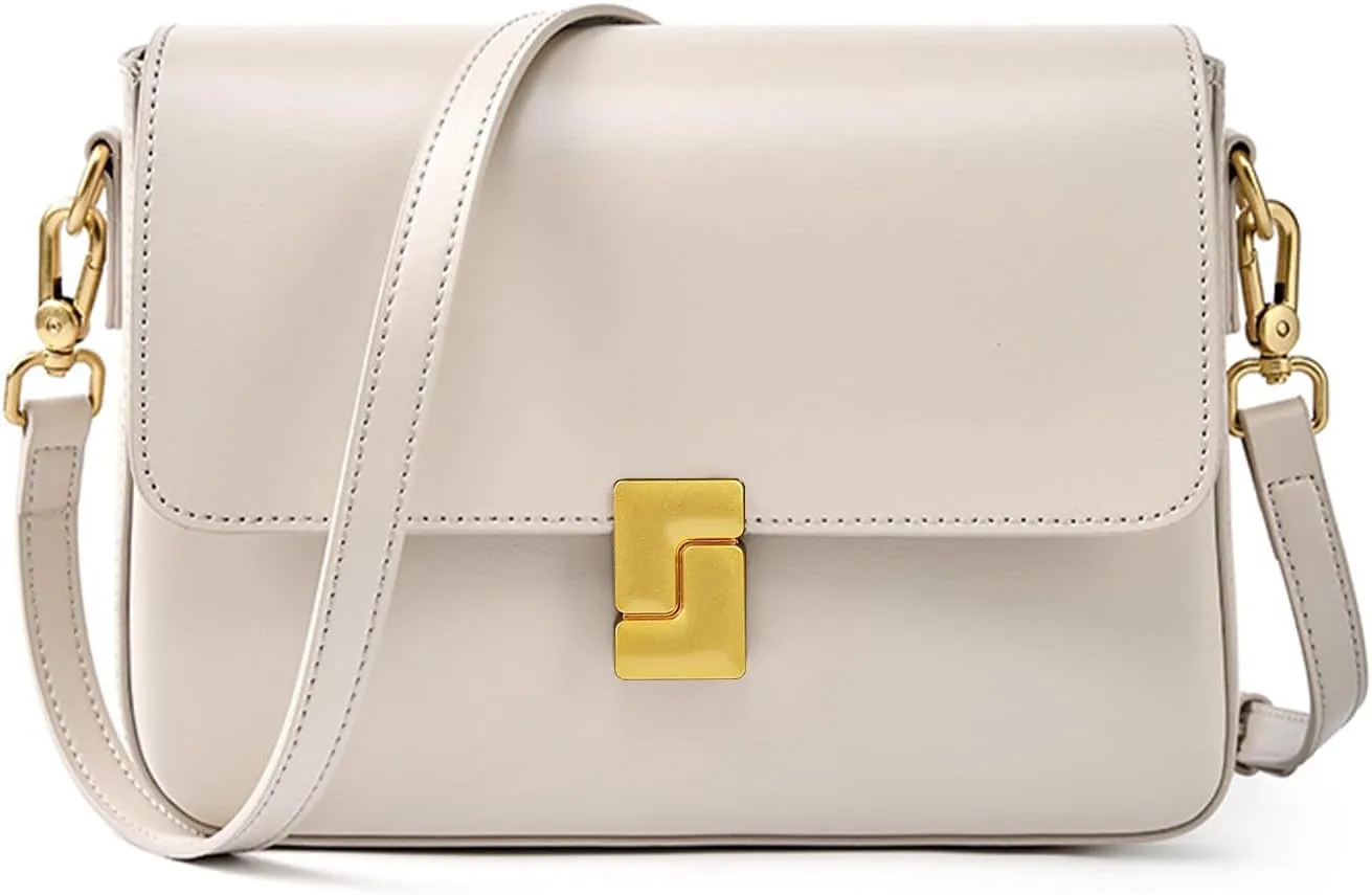 Shoulder Bags for Women, Genuine Leather Crossbody Purses Vintage Handbags-Adjustable Strap Designer Bags