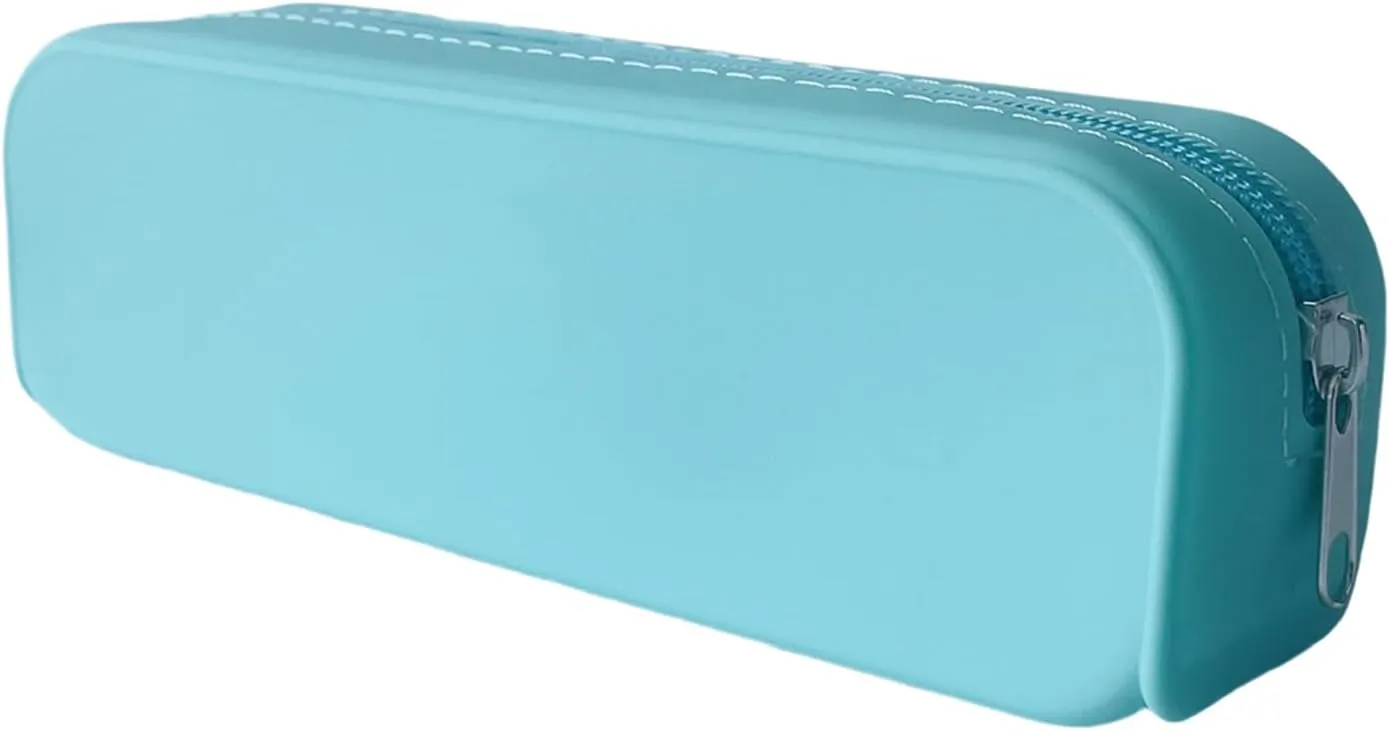 Silicone Makeup Brush Holder Travel Cosmetic Bag, Portable Cosmetic Brushes organizer, Small Travel Makeup Brush Case (Light Green)