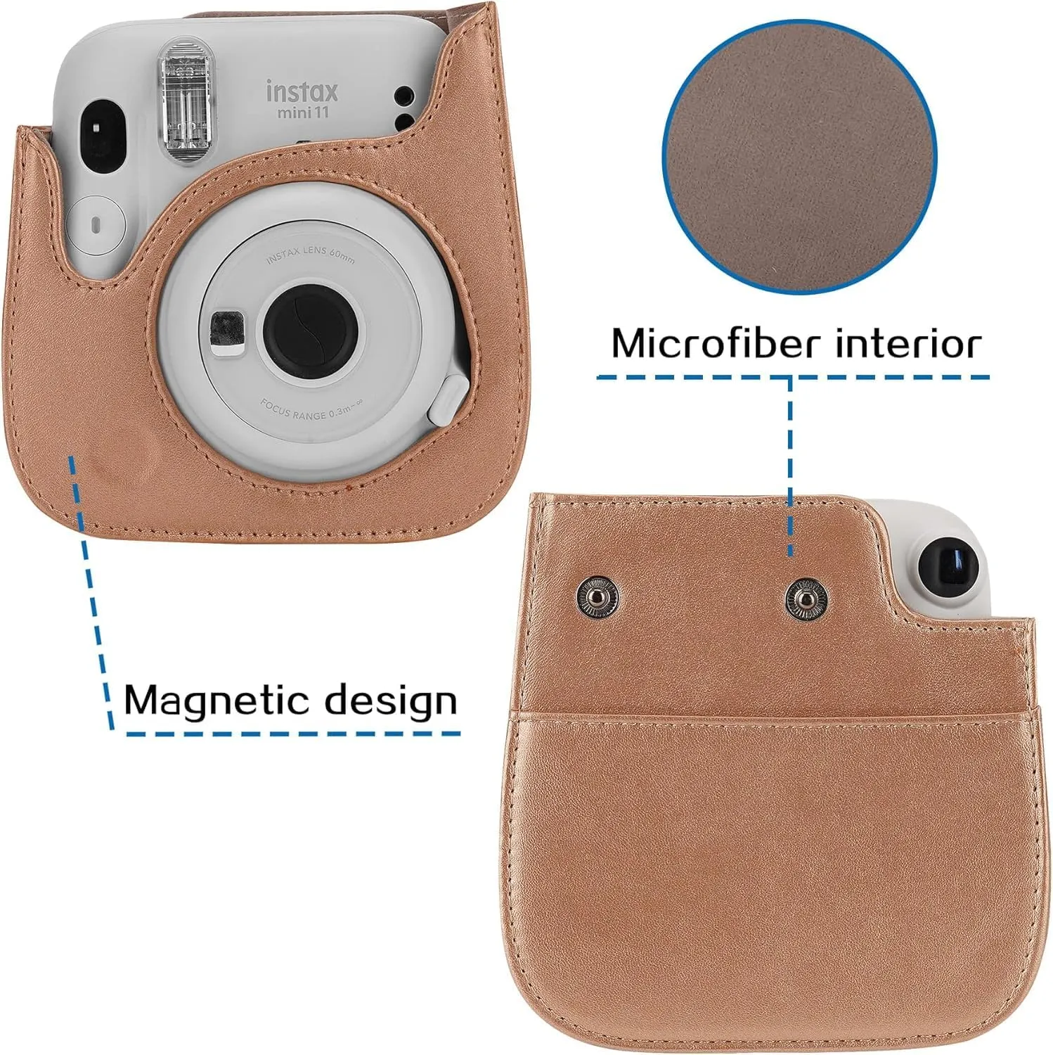 Sleek and Stylish Camera Case fits Instax Mini 7 /8/9/11/12/40 Case  Scratch-Resistant and Perfect for Travel and Lifestyle Photography
