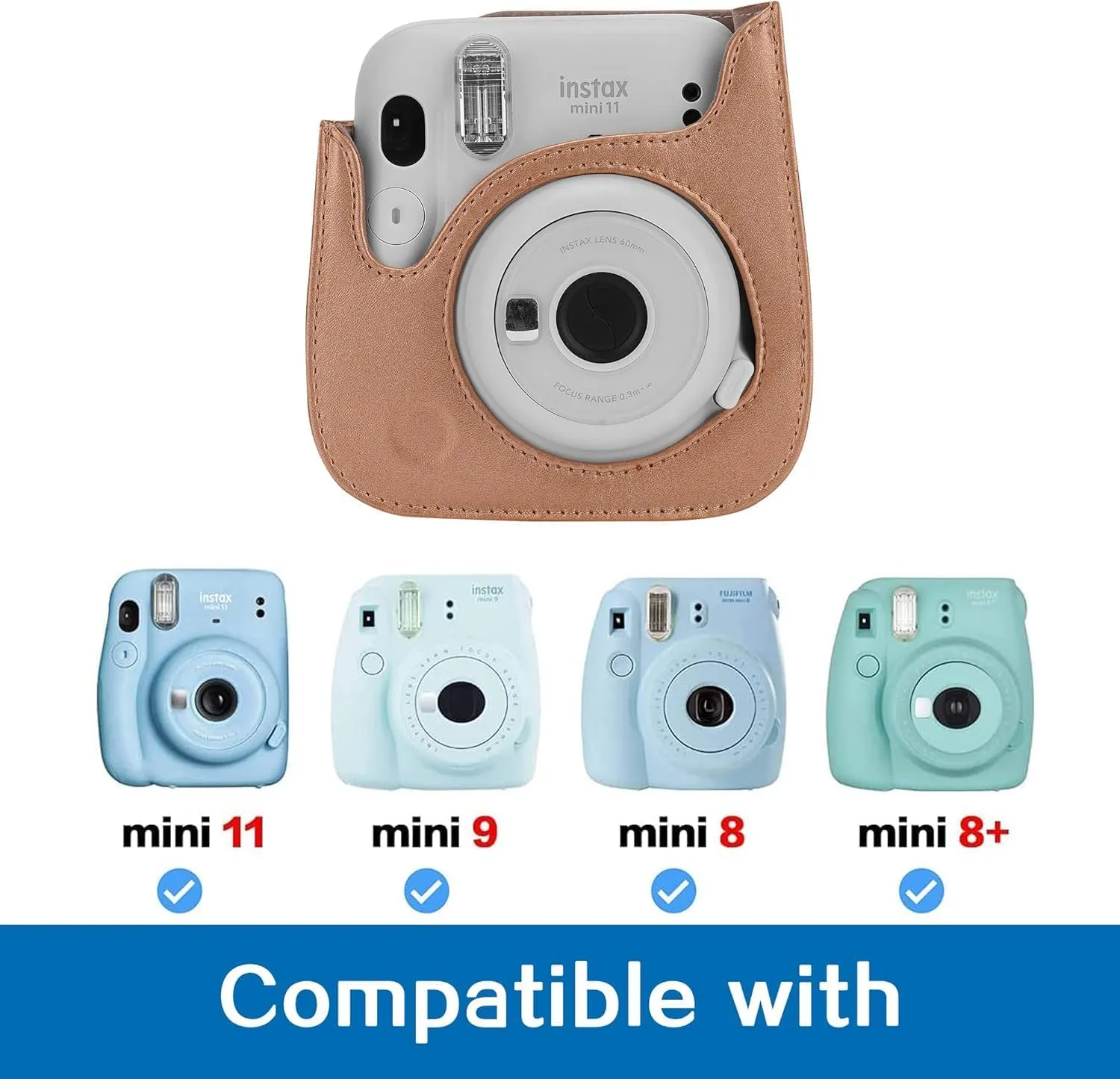Sleek and Stylish Camera Case fits Instax Mini 7 /8/9/11/12/40 Case  Scratch-Resistant and Perfect for Travel and Lifestyle Photography