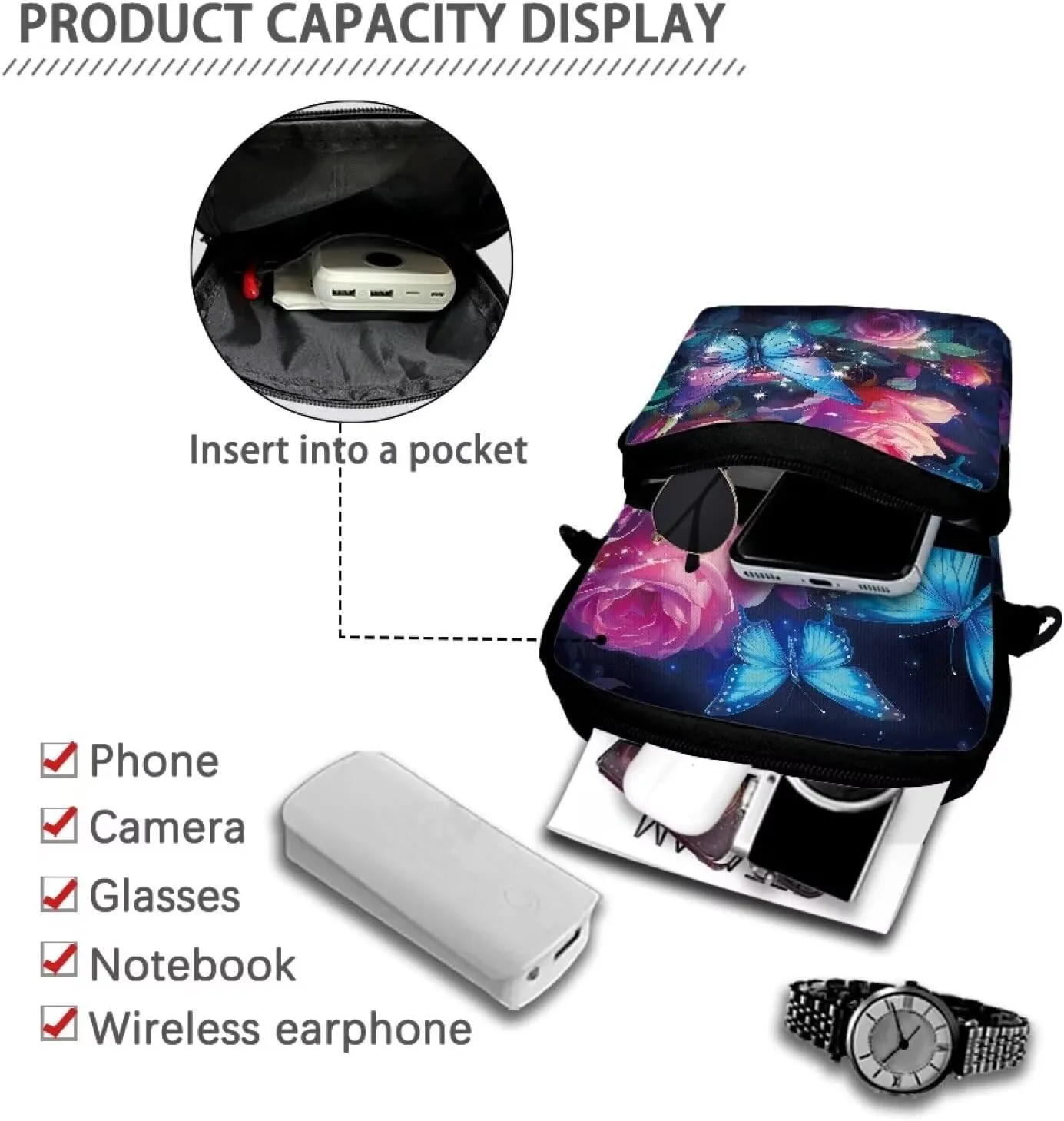 Small Crossbody Bags for Women Small Sling Bag Purses Fanny Pack Wallet Bag Coin Purse Backpack Handbag