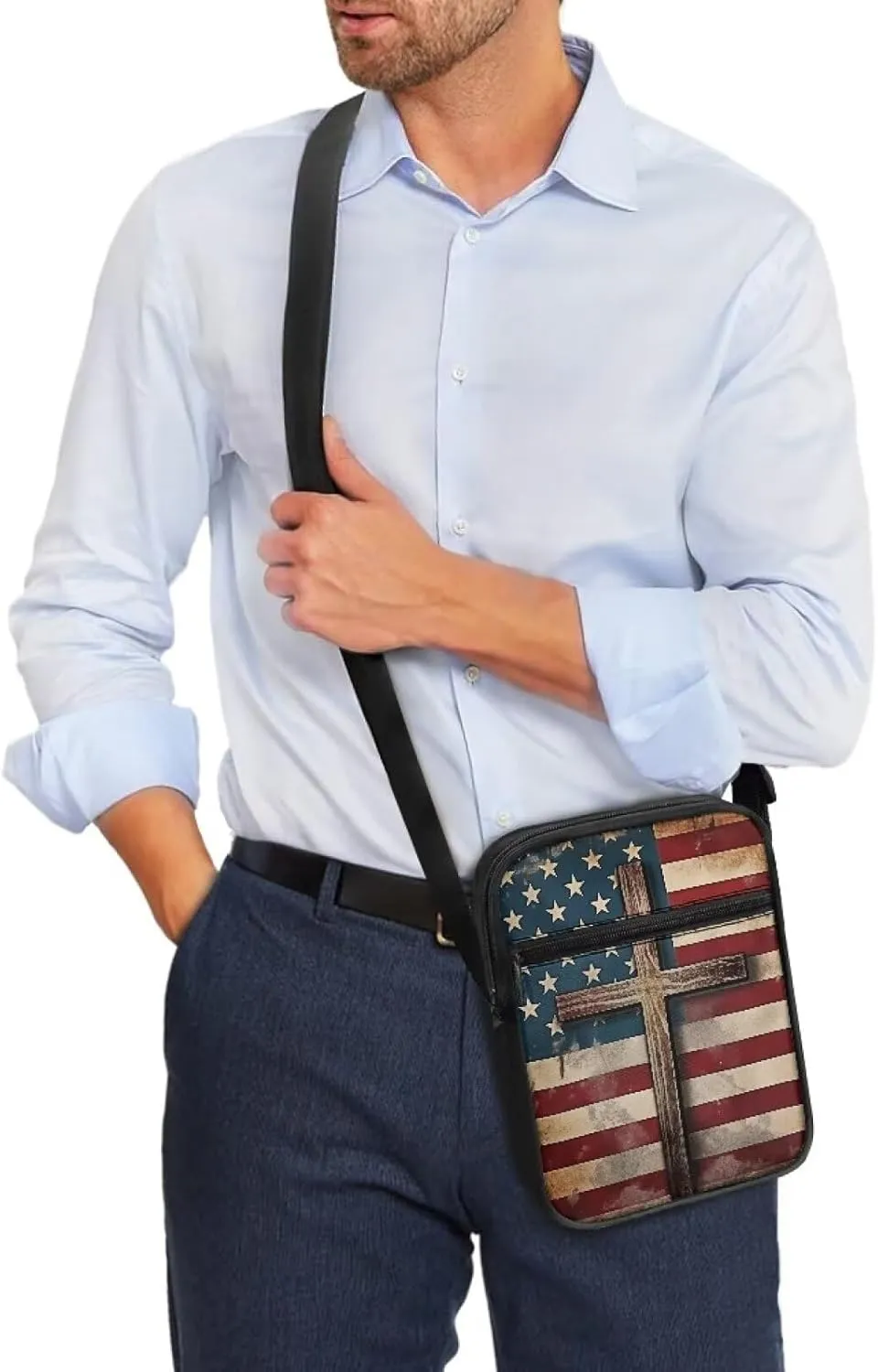 Small Messenger Bag Small Crossbody Bags for Women Men Sling Bag with Adjustable Strap and Pockets