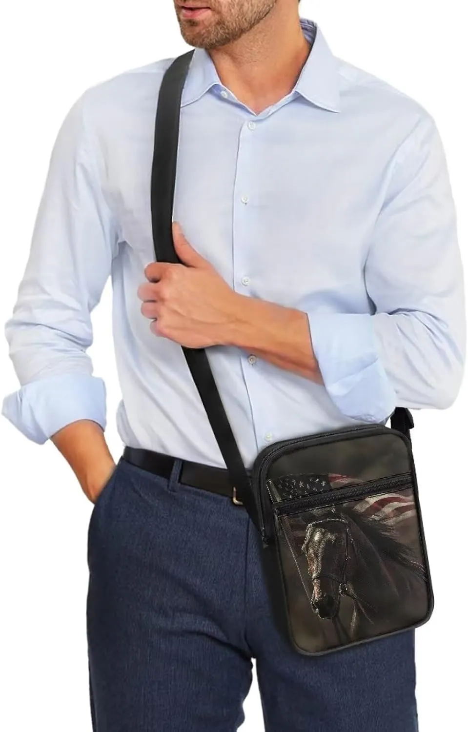 Small Messenger Bag Small Crossbody Bags for Women Men Sling Bag with Adjustable Strap and Pockets