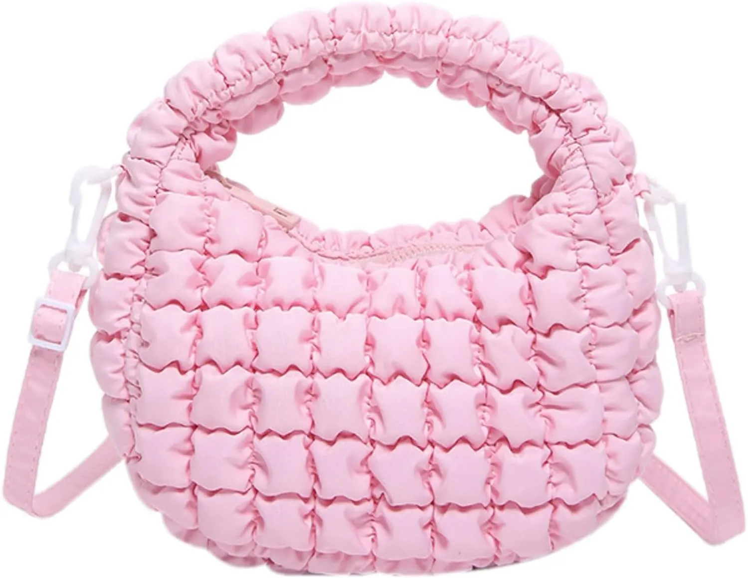 Small Puffer Quilted Shoulder Purse Women 2025 Crossbody Bag Bubble Mini Tote Bag Nylon Handbag Pad Soft Handbag