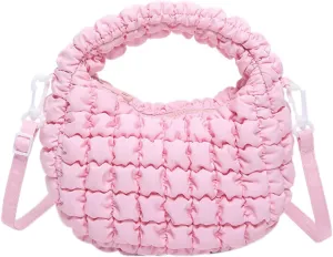 Small Puffer Quilted Shoulder Purse Women 2025 Crossbody Bag Bubble Mini Tote Bag Nylon Handbag Pad Soft Handbag