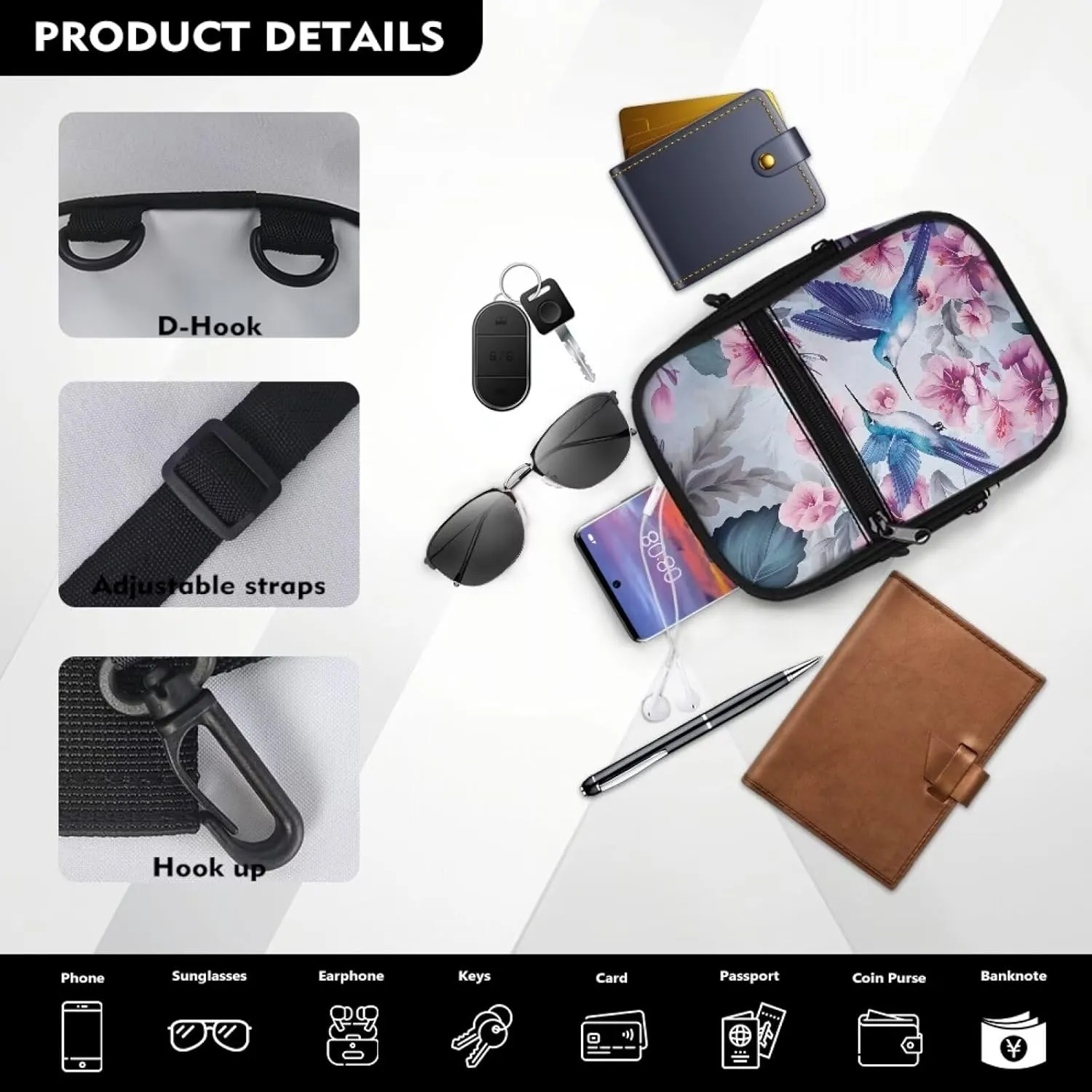 Small Sling Bag for Women Crossbody Purse Crossbody Bag Fanny Pack Crossbody Casual Shoulder Bag