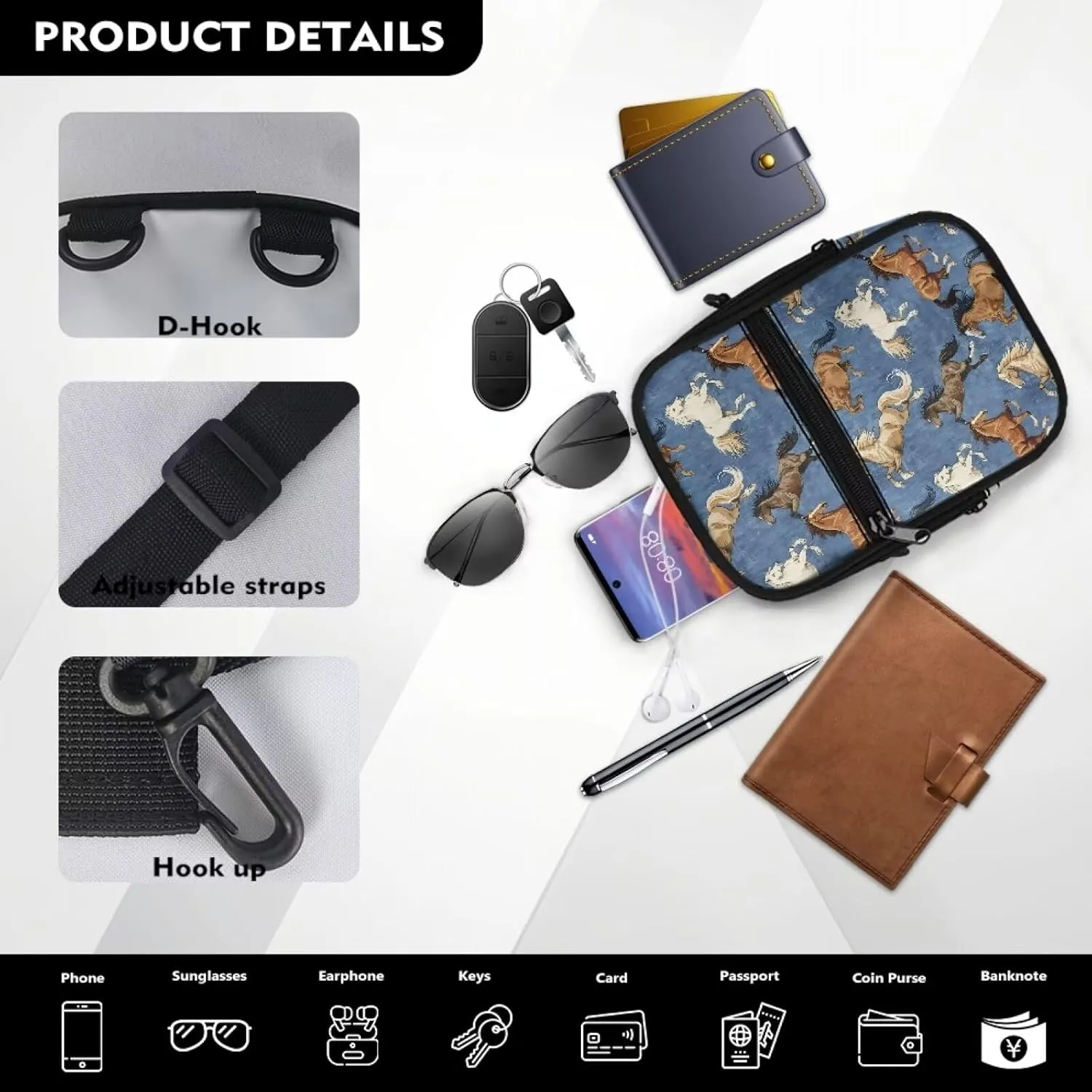 Small Sling Bag for Women Crossbody Purse Crossbody Bag Fanny Pack Crossbody Casual Shoulder Bag