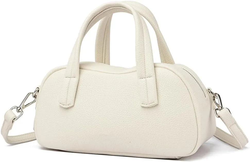 Small Vegan Leather Top Handle Purse for Women - Versatile Satchel Handbag, Crossbody Tote Bag, and Shoulder Bag