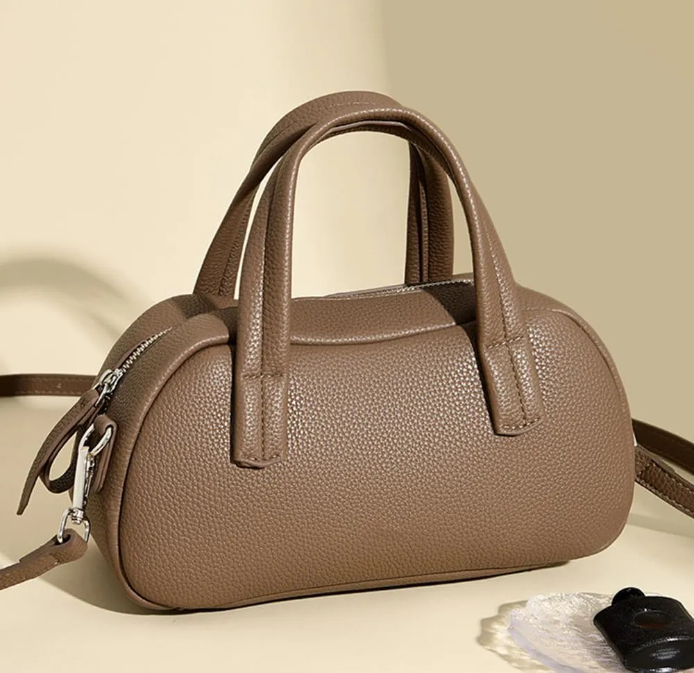 Small Vegan Leather Top Handle Purse for Women - Versatile Satchel Handbag, Crossbody Tote Bag, and Shoulder Bag
