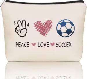 Soccer Gifts Makeup Bag: Versatile Soccer -Themed Cosmetic Bags, Perfect for Teen Grils, Football Lovers Soccer Team Gifts- Ideal Gift for Travel, Parties, Birthdays, Christmas