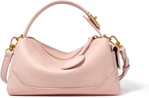 Stylish Women's Genuine Leather Handbag - Versatile Shoulder Crossbody Armpit Pillow Hobo Bag(Pink)
