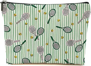 Tennis Gifts, Inspirational Tennis Makeup Bag, Tennis Accessories Tennis Gift Cosmetic Bag Toiletry Bag, Tennis Player Graduation Birthday Gifts for Women Girls Tennis Lovers Sister Best Friend