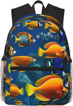 The Underwater World Tropical Fish Lightweight and Comfortable Casual Backpack MultiPurpose Day Bag, Travel Laptop Backpack