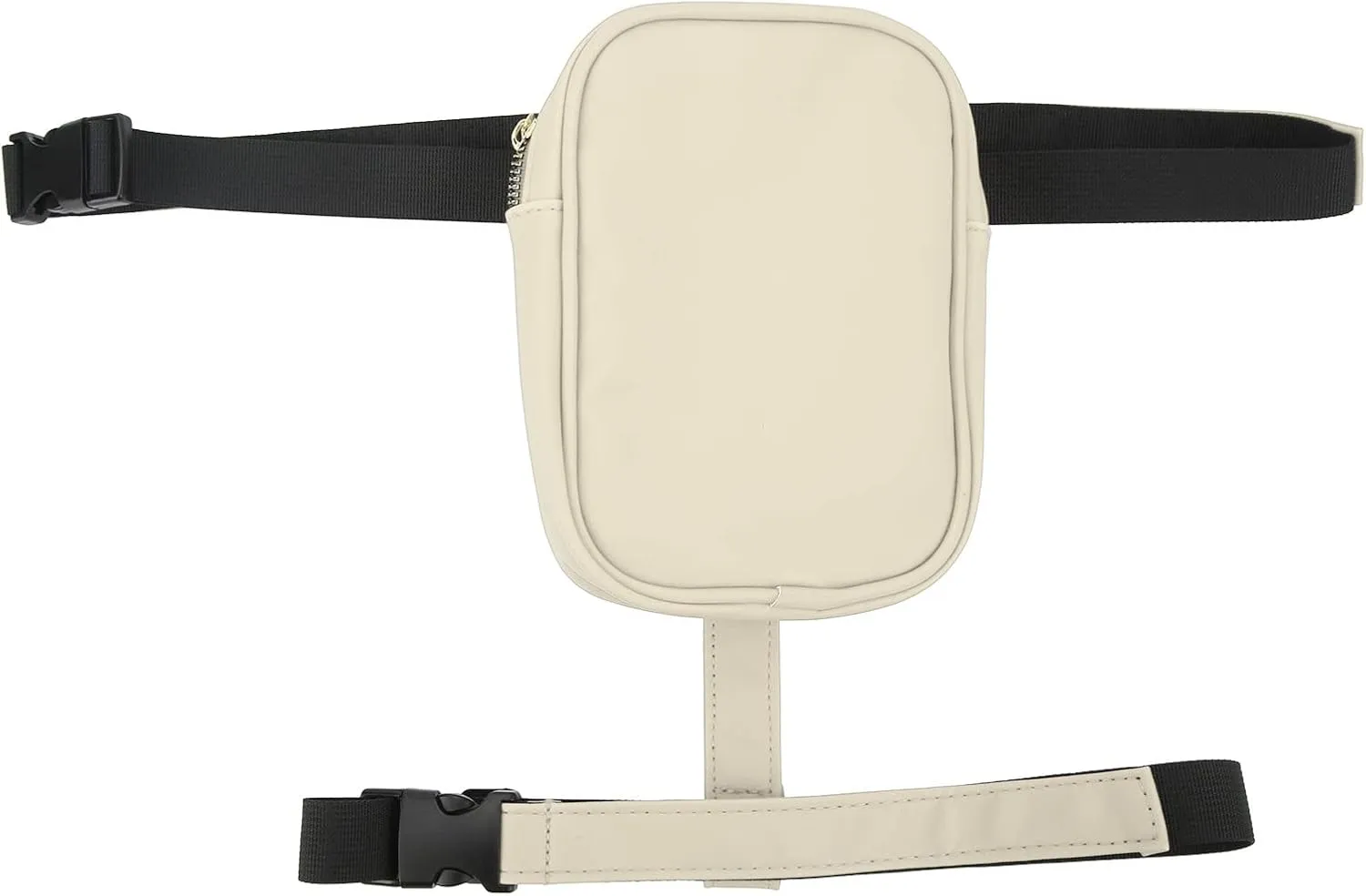 Thigh Harness Leg Bag, Non Slip Waterproof Versatile PU Leather Women Thigh Harness Leg Bag for Running (Beige)