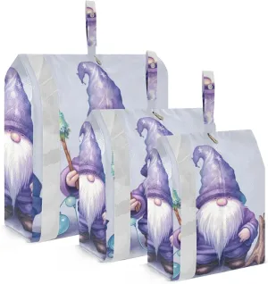 Three Cute Gnomes Packing Cubes Set of 3, Lightweight Travel Luggage Organizers Foldable Bags for Easy Packing and Organization