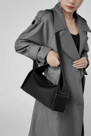 Top-layer Leather Crossbody Shoulder Bag Women Hobo Handbag Large Capacity Elegant Totes Versatile Eaves Wrapping Ear Bag