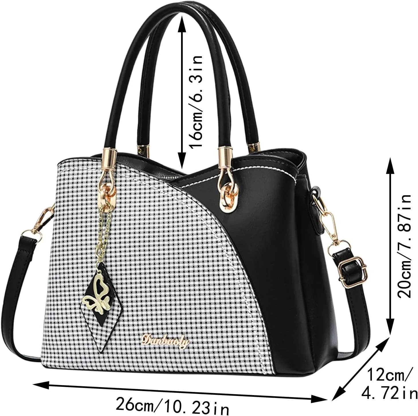 Tote Bag For Women Color Block Women Hobo Handbags Large Capacity Plaid Middle Shoulder Messenger Bag For Daily Work Q