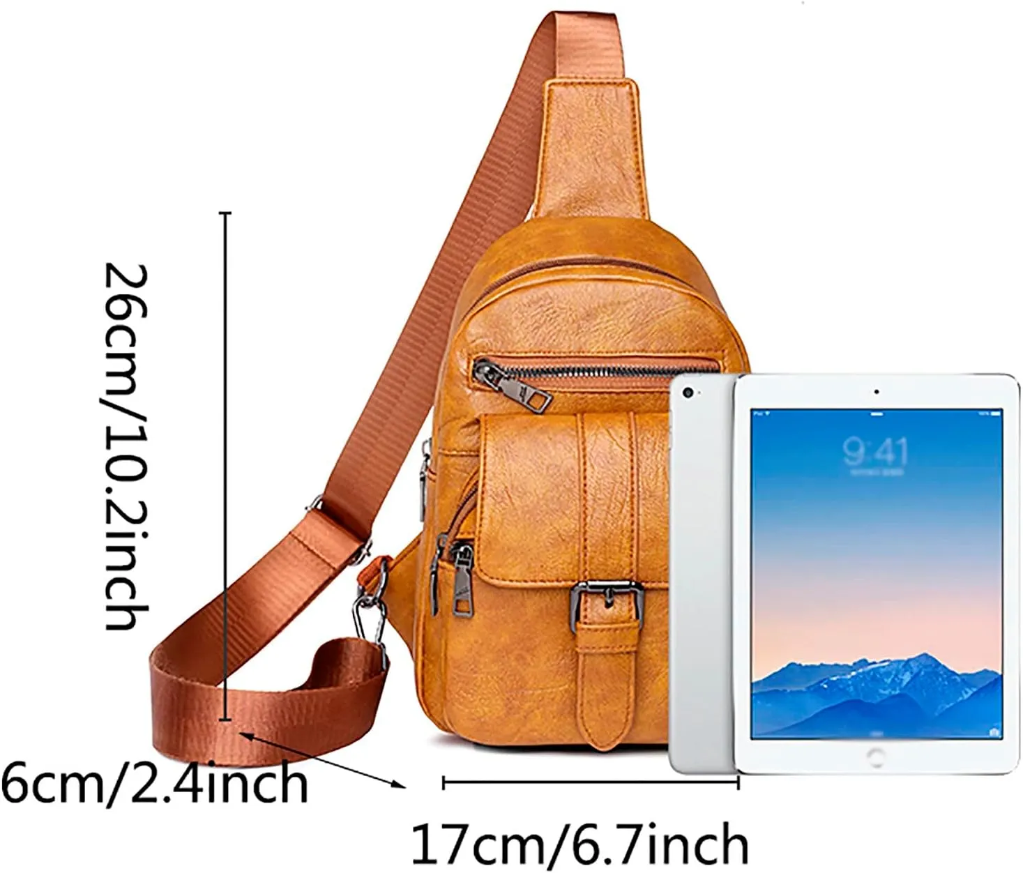 Tote Bag For Women Men Chest Bag Sling Bag Small Crossbody Pu Leather Satchel Day pack Fashion Shoulder Strap Bags Q