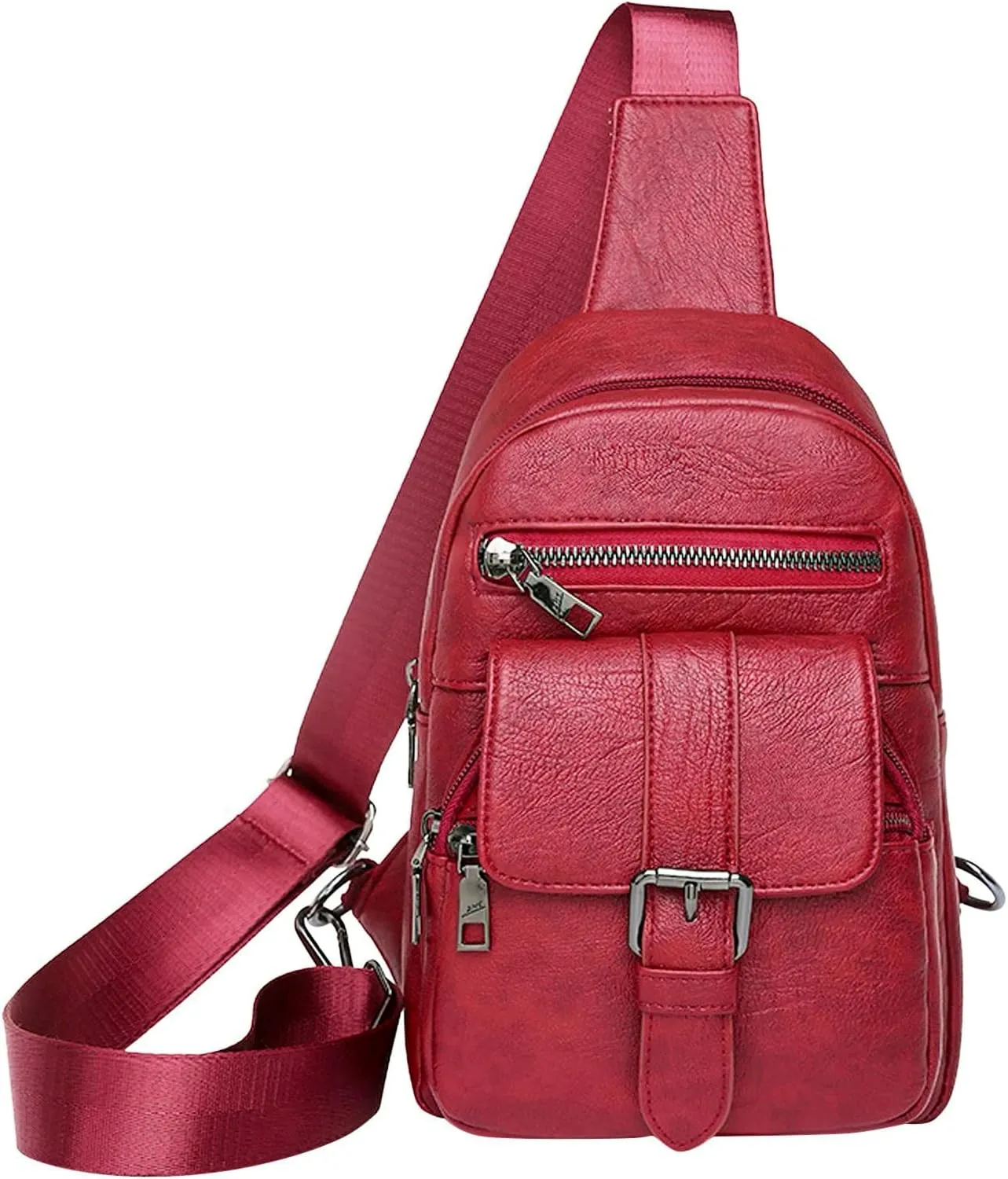 Tote Bag For Women Men Chest Bag Sling Bag Small Crossbody Pu Leather Satchel Day pack Fashion Shoulder Strap Bags Q
