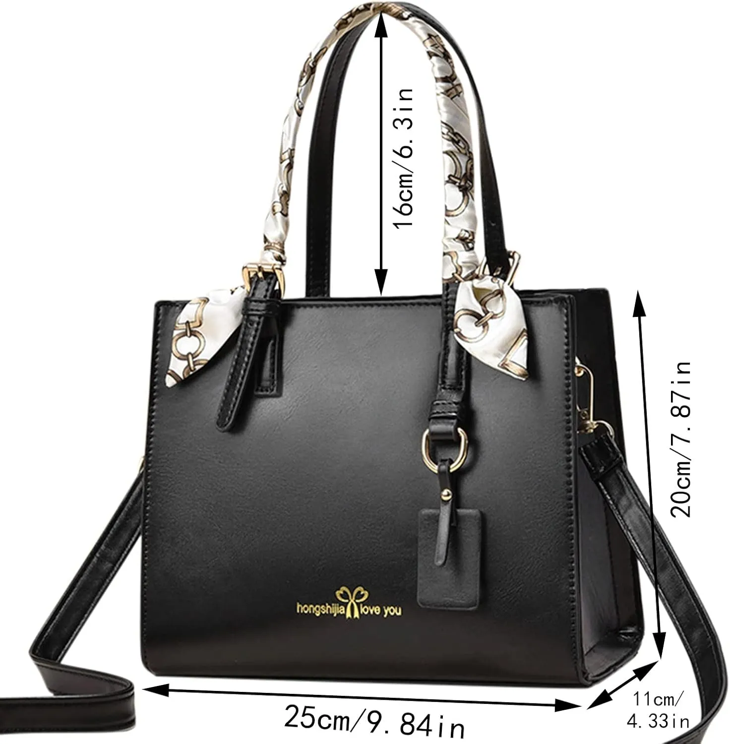Tote Bag For Women Scarf Handle Handbags Ladies Purse Satchel Shoulder Bags Leather Bag For Mom Travel J