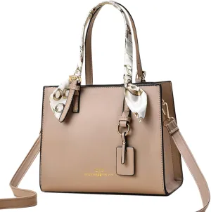Tote Bag For Women Scarf Handle Handbags Ladies Purse Satchel Shoulder Bags Leather Bag For Mom Travel J