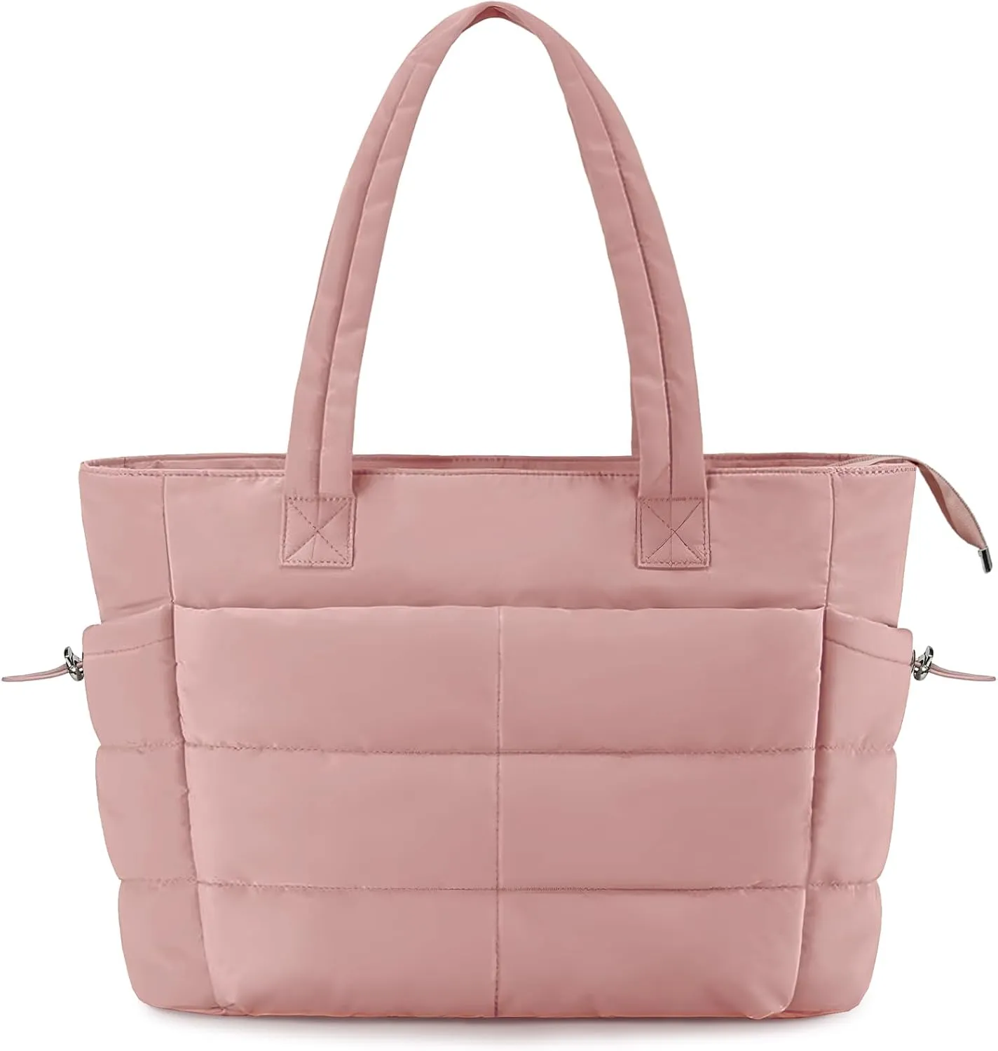 Tote Bags For Women Puffer Shoulder Bag with Zipper Quilted Satchel Handbags For Work,Travel, Gym, Light Waterproof