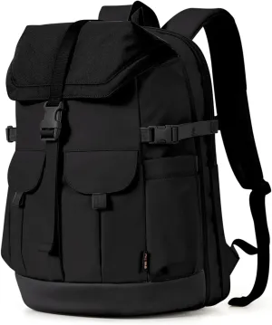 Travel Laptop Backpack for Men Women, Large School BackpackFit 17 Inch Laptop, Carry on Backpack for Airplanes, Water Resistant & Comfortable College Computer Backpack(Obsidian Black)