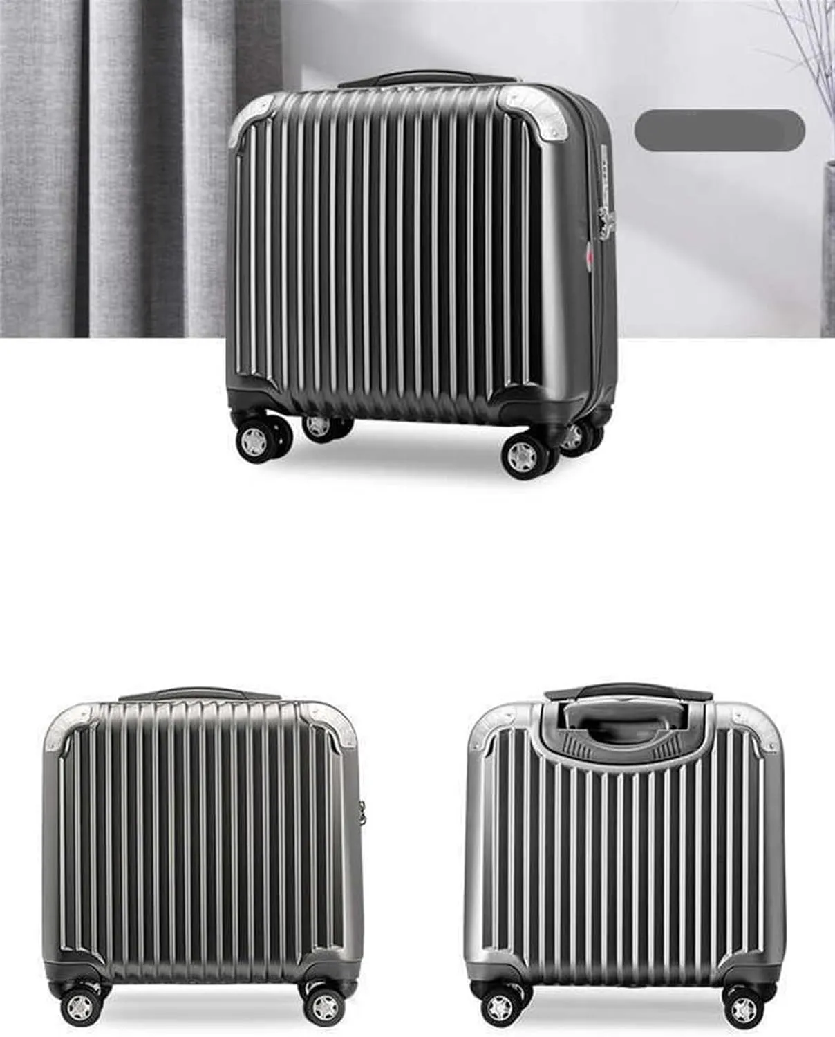 Travel Suitcase Hardside Expandable Spinner Wheel Luggage, TSA Locks PC Lightweight Suitcases Luggage Carry-on Luggage(C,16inch)
