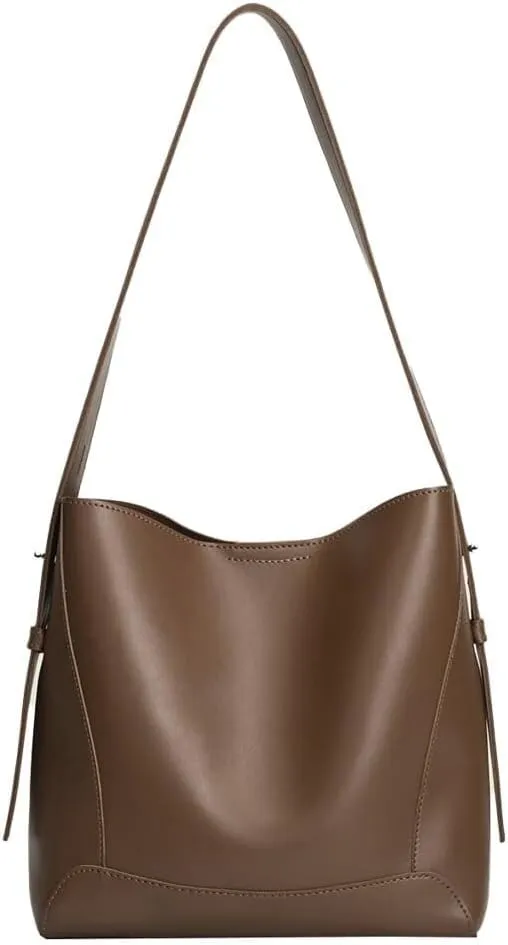Trendy Vegan Leather Shoulder & Crossbody Bucket Hobo Large Totes Handbags for Women Top Handle Purse