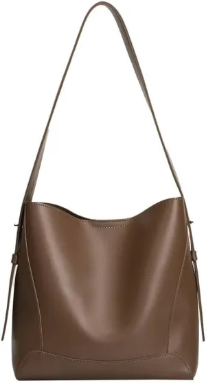 Trendy Vegan Leather Shoulder & Crossbody Bucket Hobo Large Totes Handbags for Women Top Handle Purse