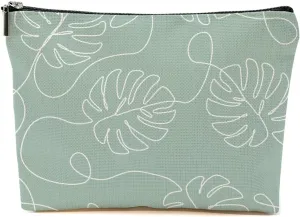Tropical Palm Leaves Makeup Bag Plant Pattern Appreciate Gifts Cute Travel Accessories Bag Friendship Gifts Christmas Birthday Gift Ideas for Women Nurse Best Friends Stepmom Grandmother Skincare Bag